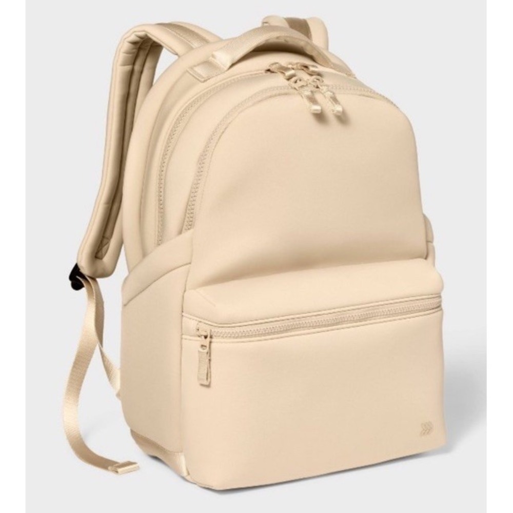 Faux Neoprene 17" Backpack - All In Motion️ Cream/ Ivory‎